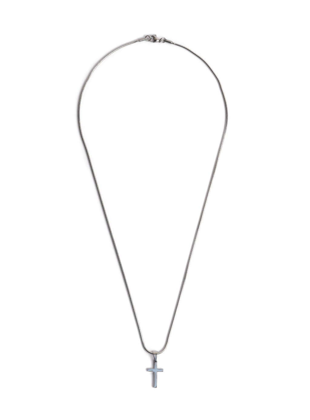 Ciondolo a croce con catena (argento)