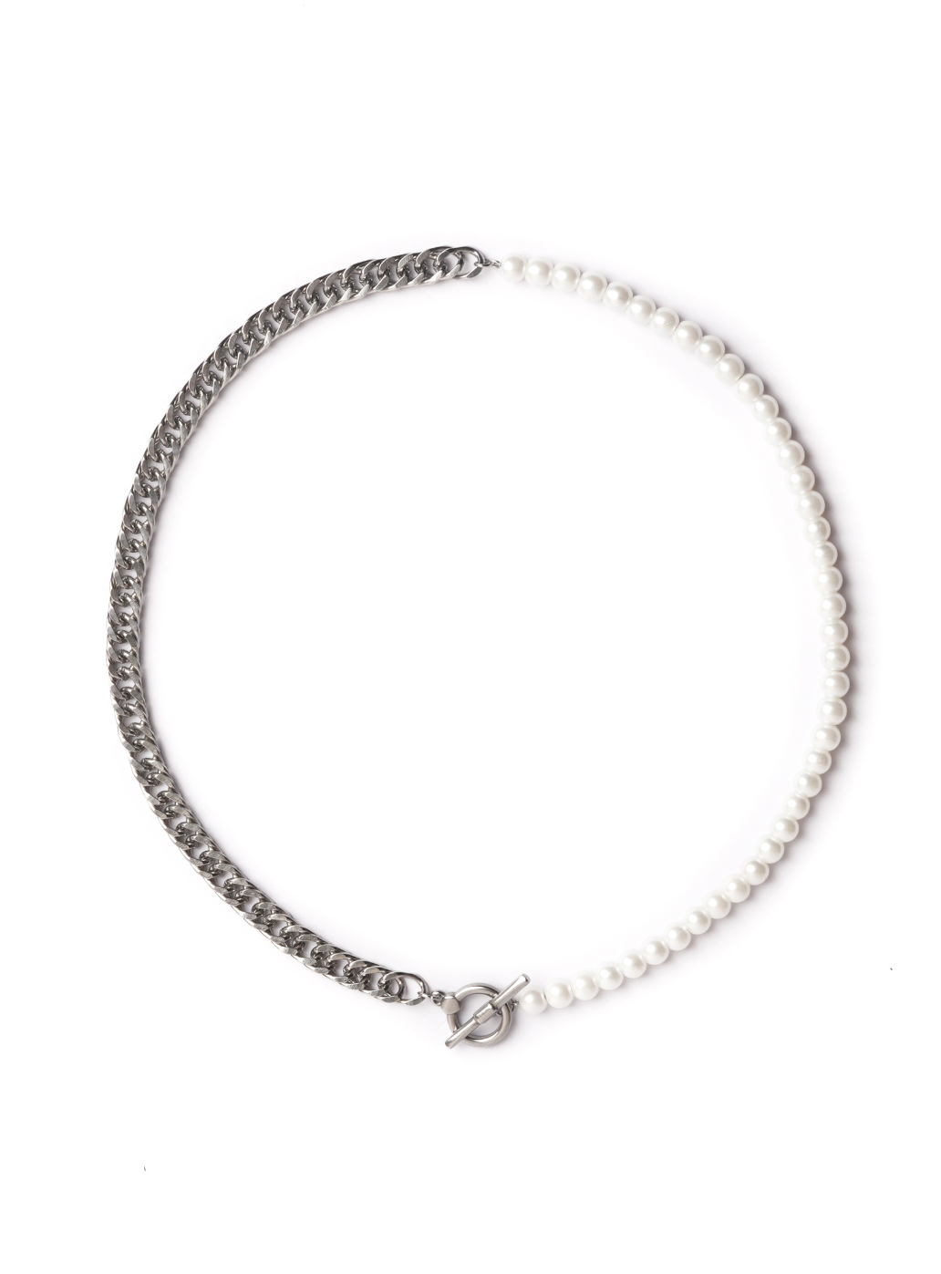 Collana di perle metà e metà