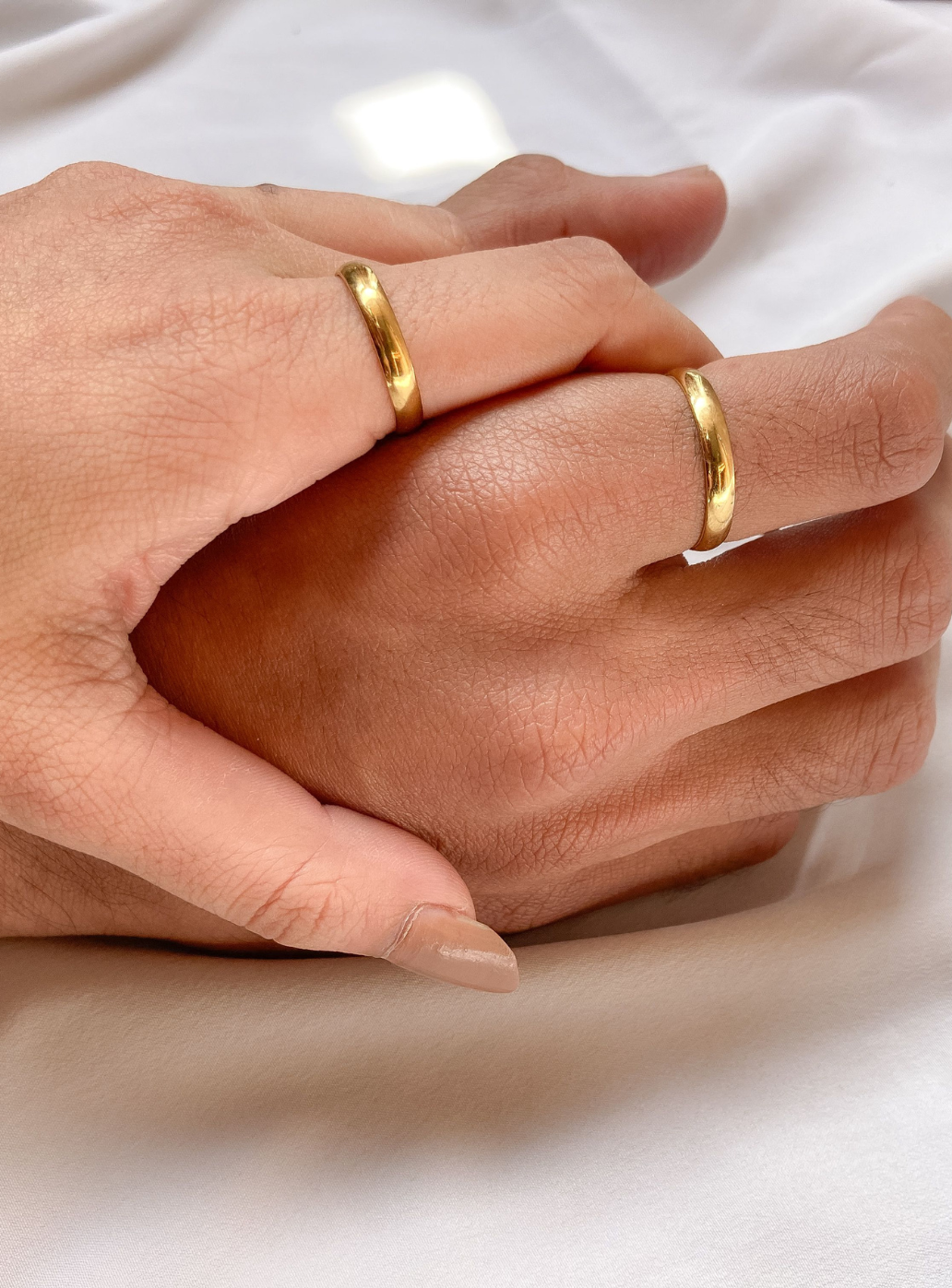 Anelli di promessa dorati da 4 mm