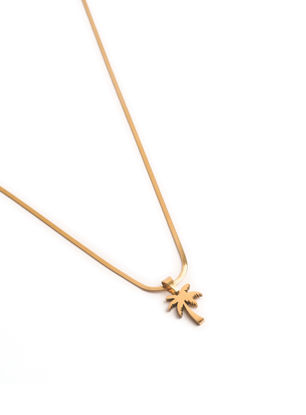 Ciondolo a forma di palma con catena (dorato)