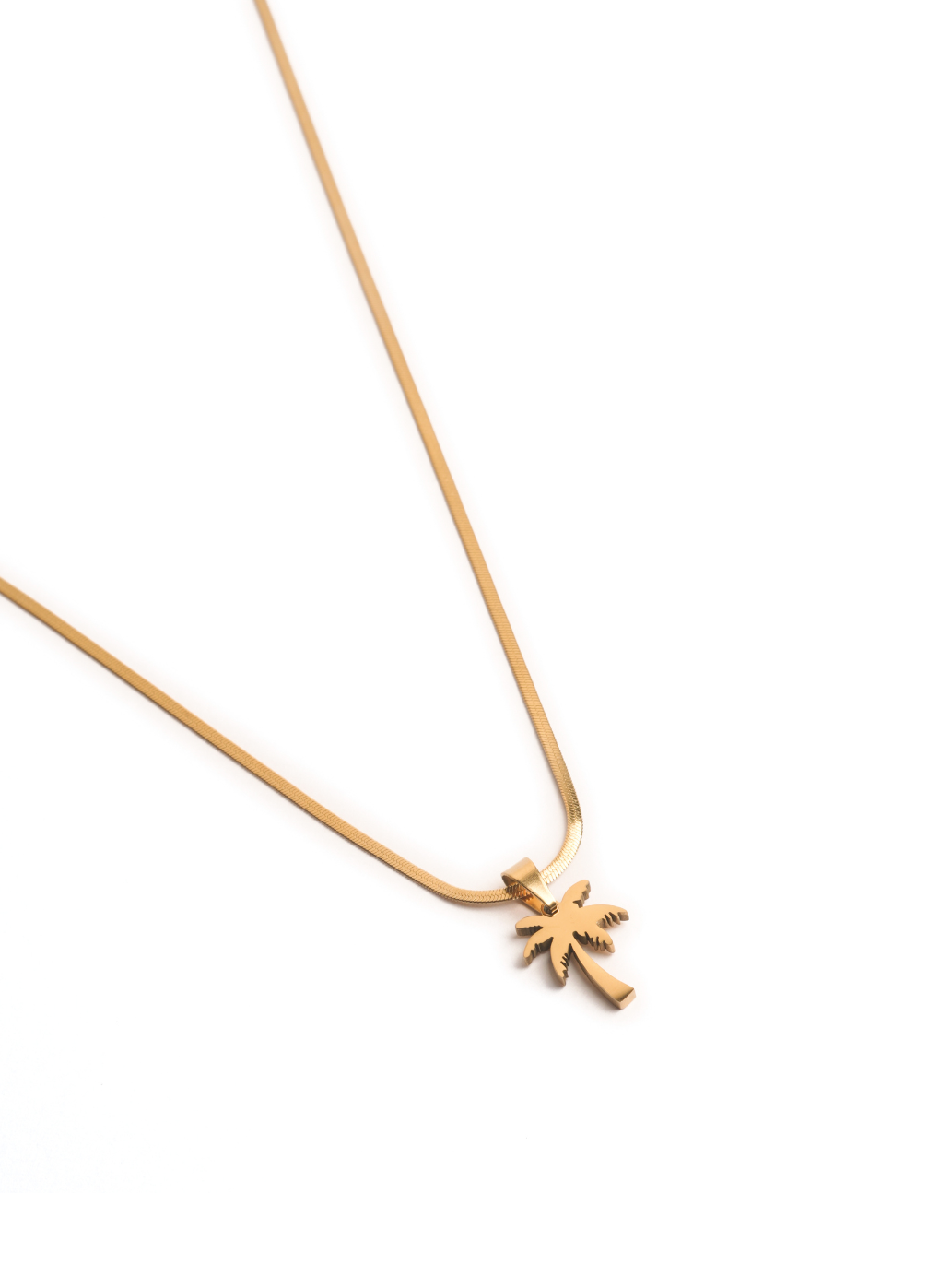 Ciondolo a forma di palma con catena (dorato)