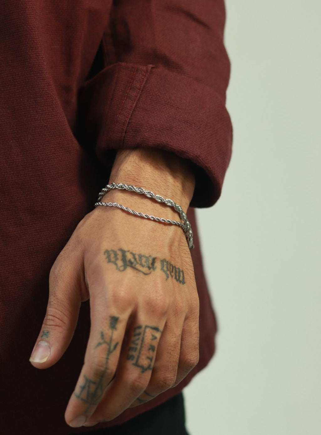 Bracciale con catena a corda da 5 mm