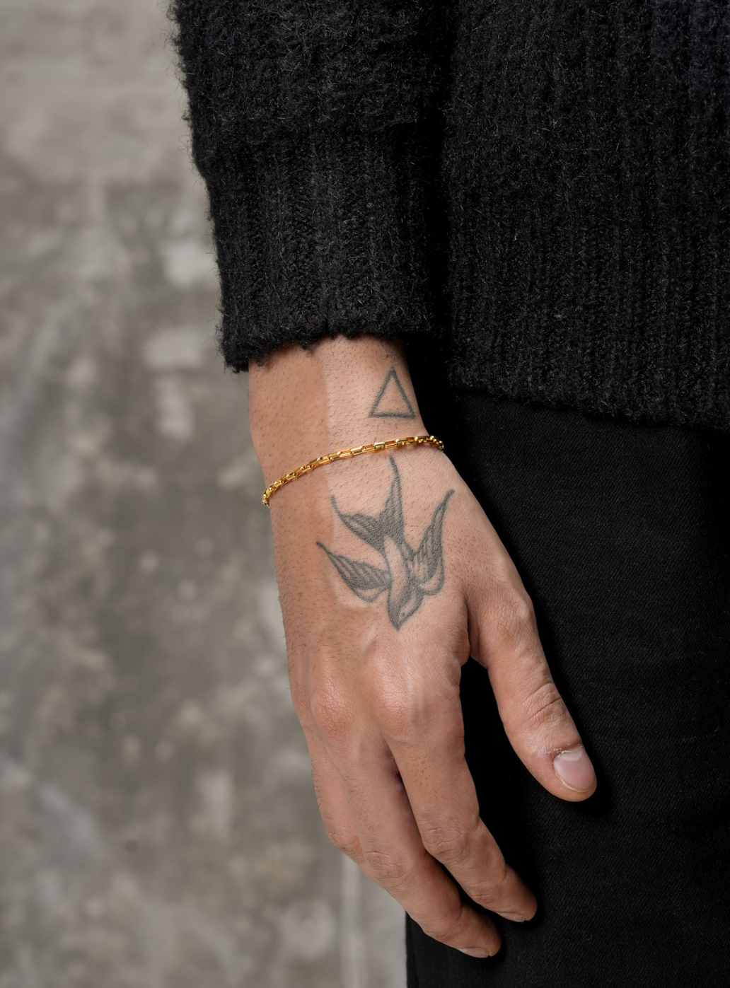 Bracciale a catena micro block (dorato)