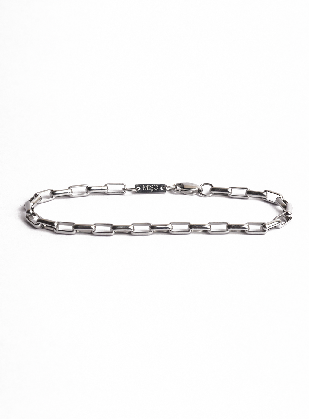 Bracciale a catena a blocchi (argento)