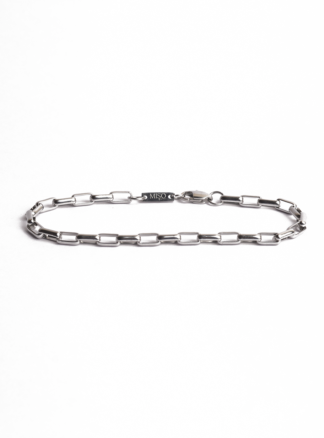 Bracciale a catena a blocchi (argento)