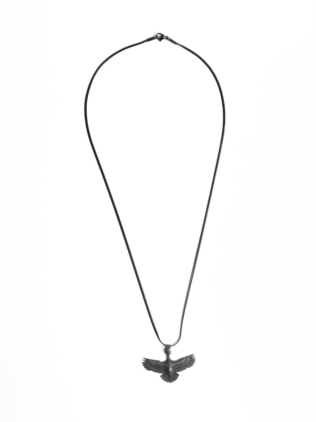 Ciondolo aquila nera con catena