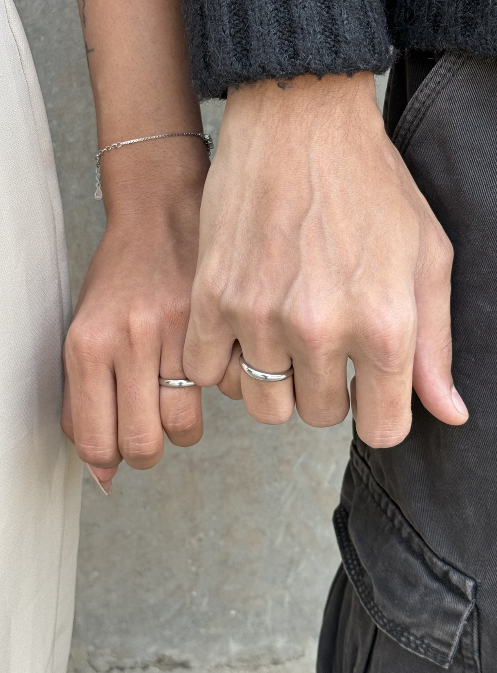 Anelli di promessa in argento da 3 mm