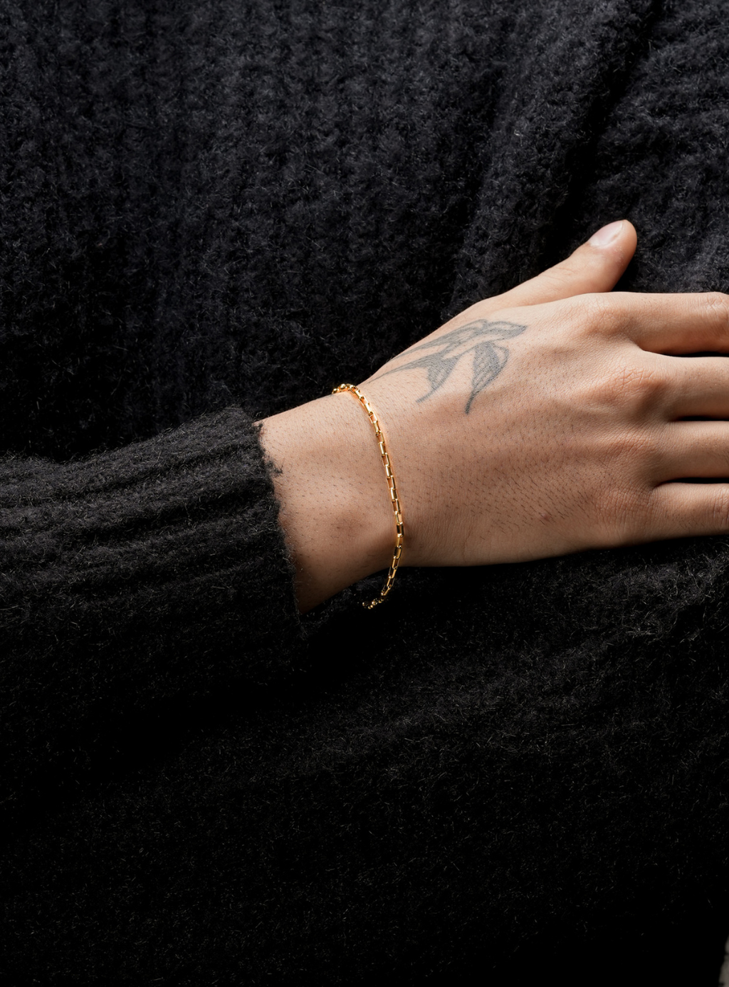 Bracciale a catena micro block (dorato)