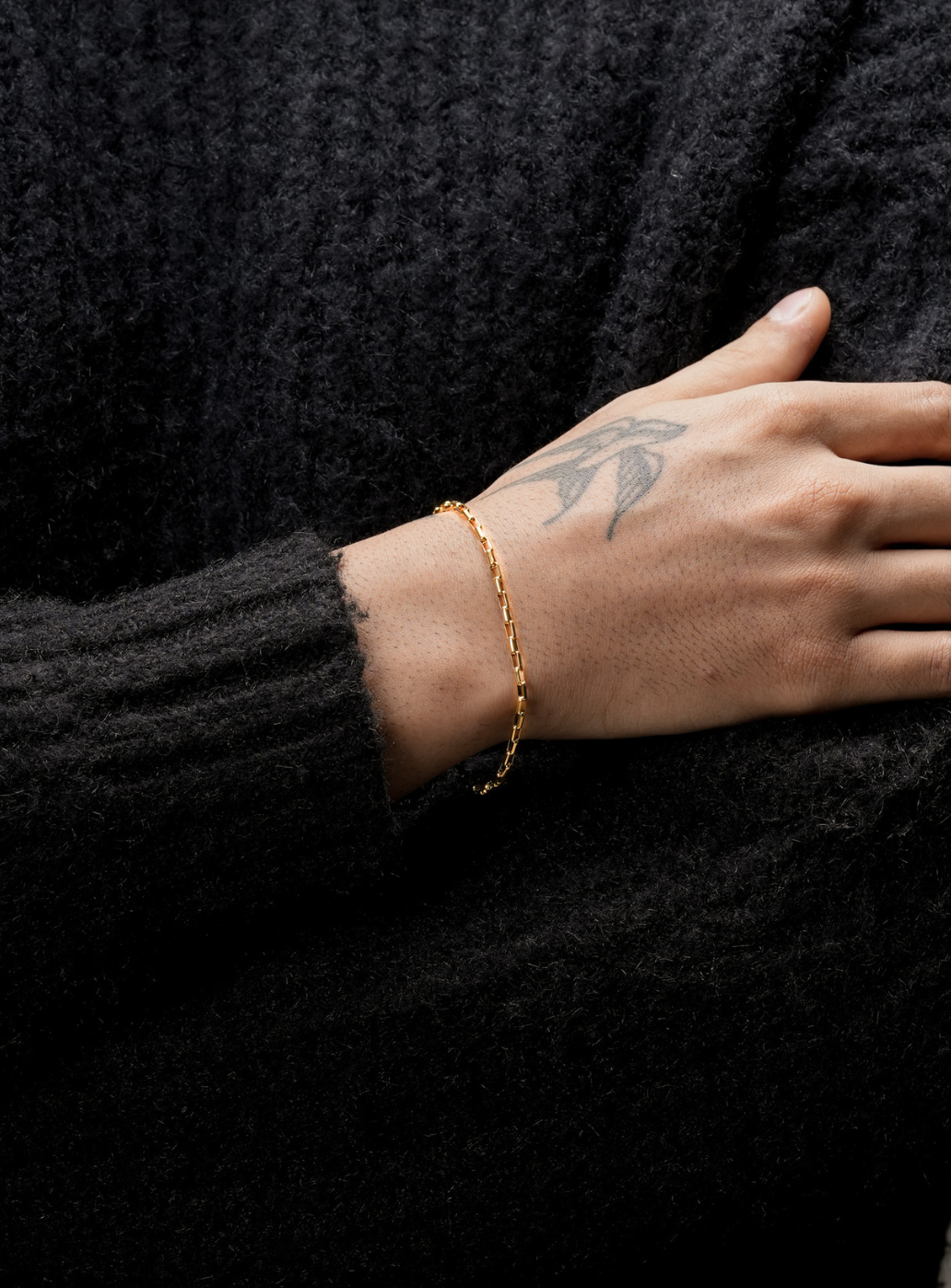 Bracciale a catena micro block (dorato)