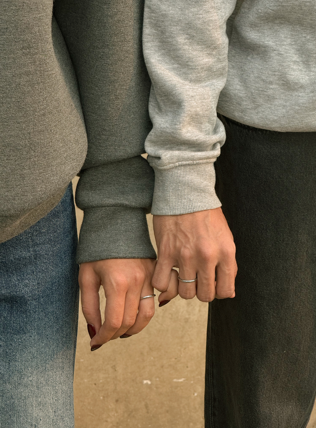 Anelli di promessa in argento da 2 mm