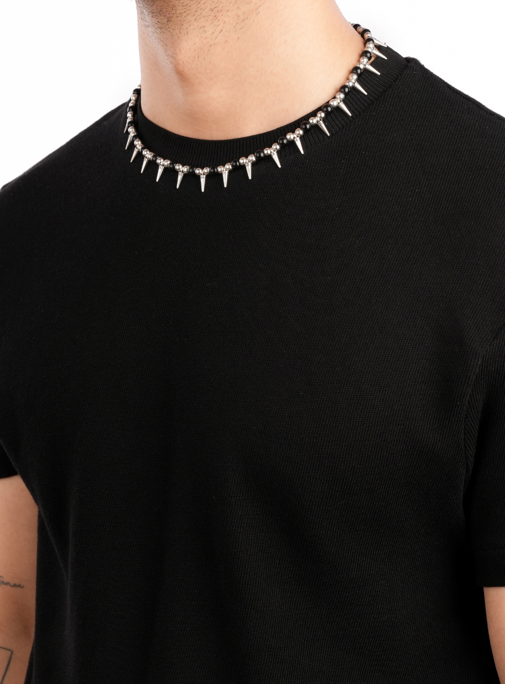 Collana Spike in metallo nero