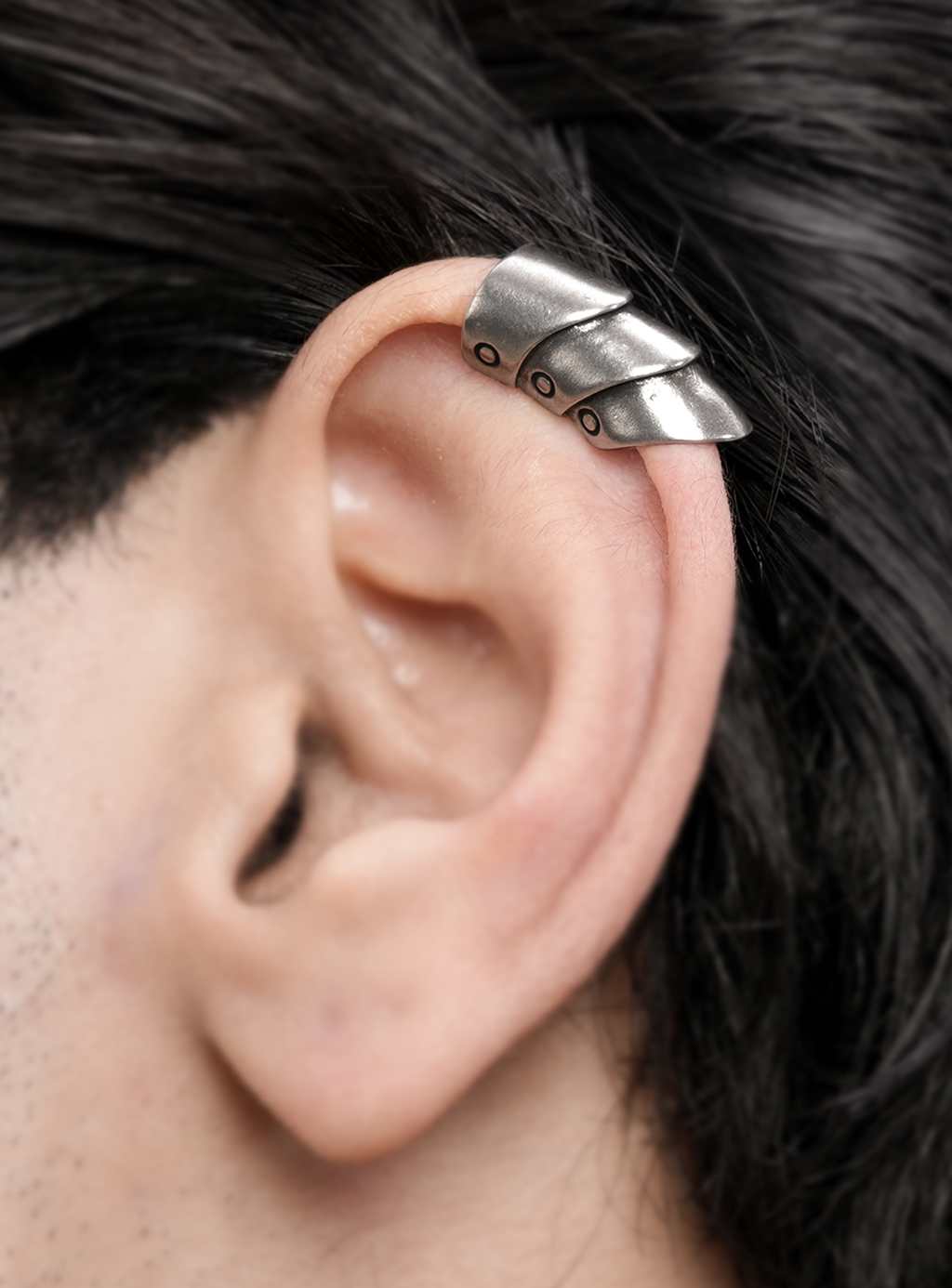 Bracciale croissant in argento 