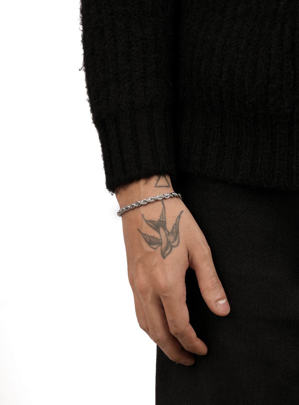 Bracciale con catena a corda da 5 mm