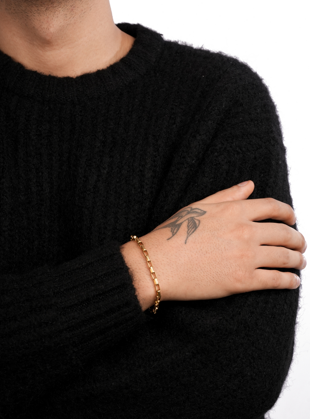 Bracciale a catena a blocchi (dorato)