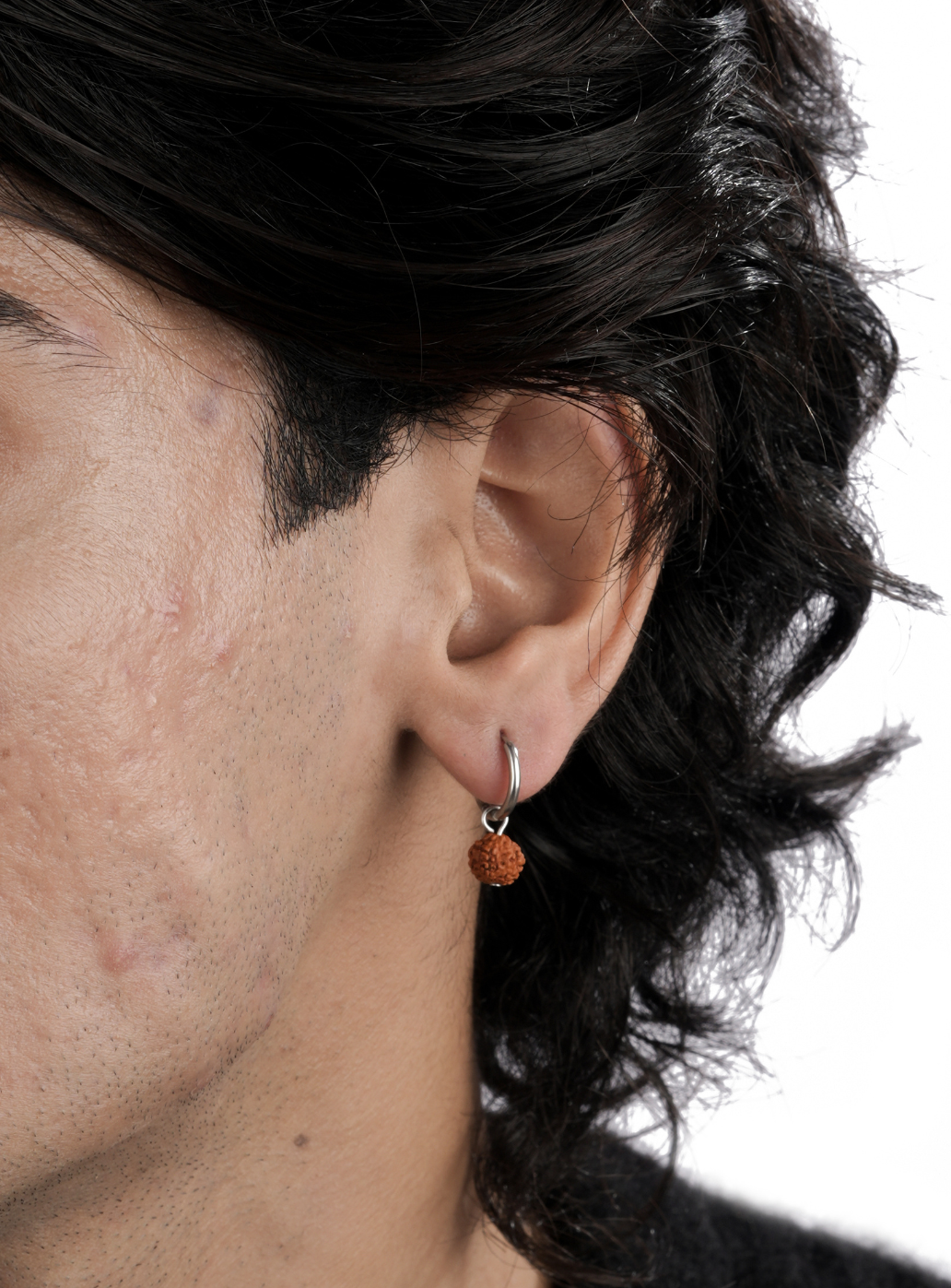 Cerchio Panchmukhi Rudraksh (argento sterling)