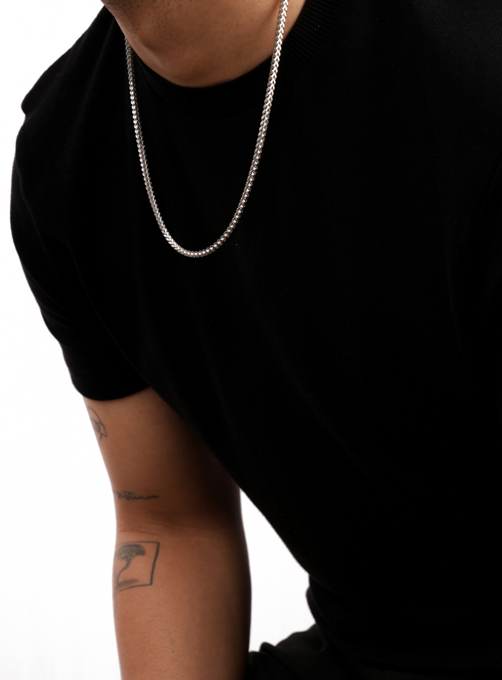 Catena cubana a scatola (argento)