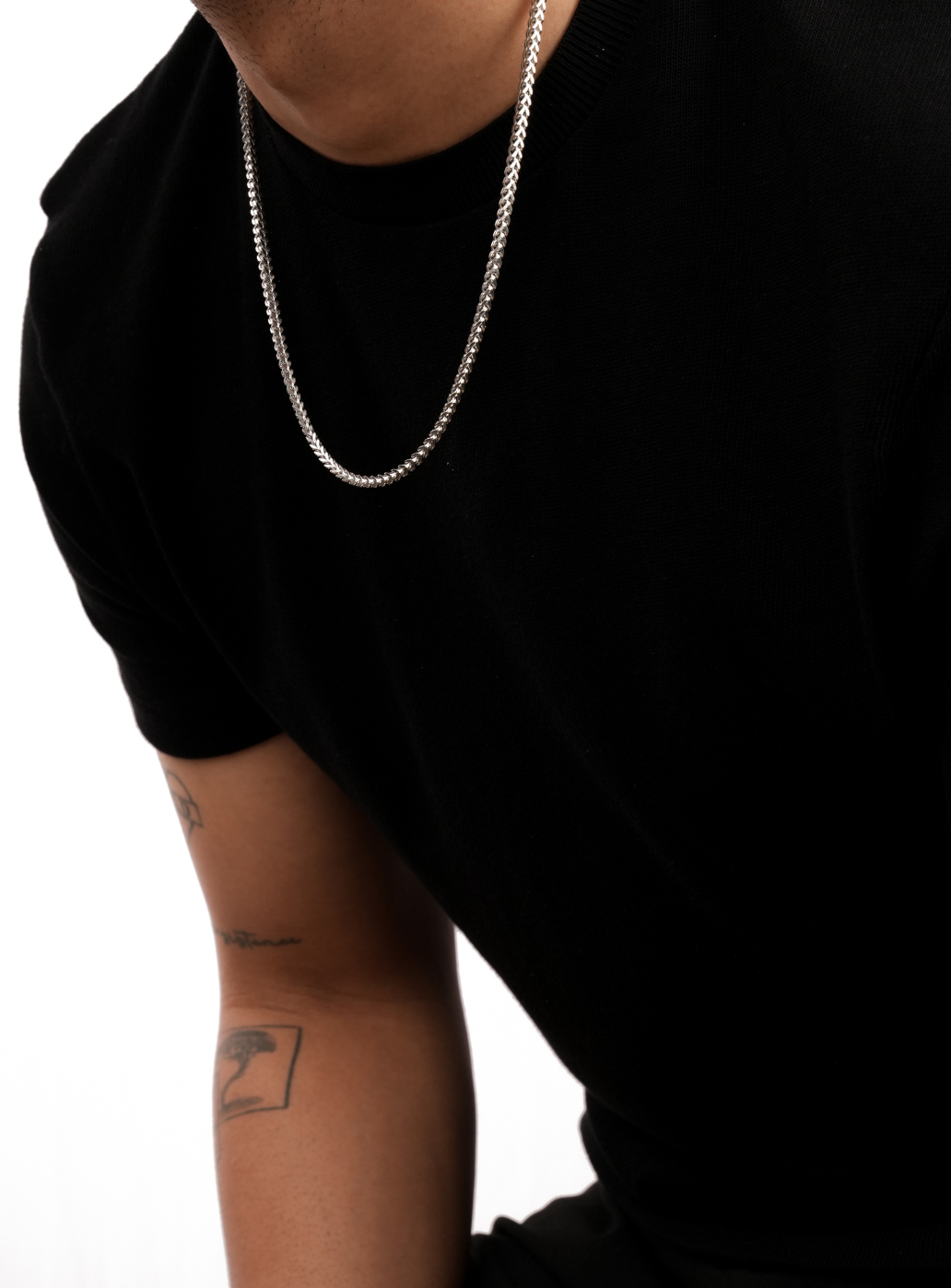 Catena cubana a scatola (argento)