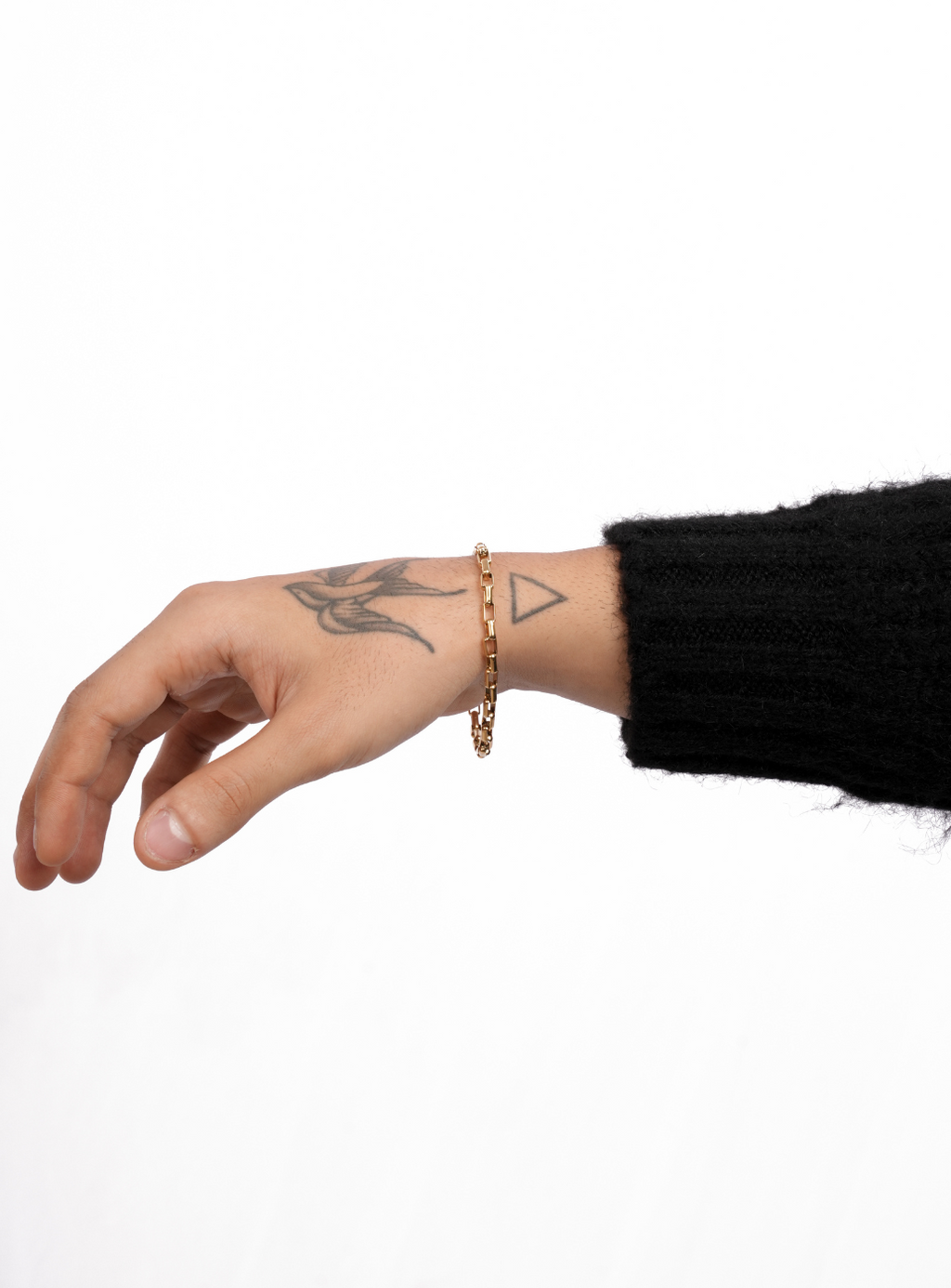 Bracciale a catena a blocchi (dorato)