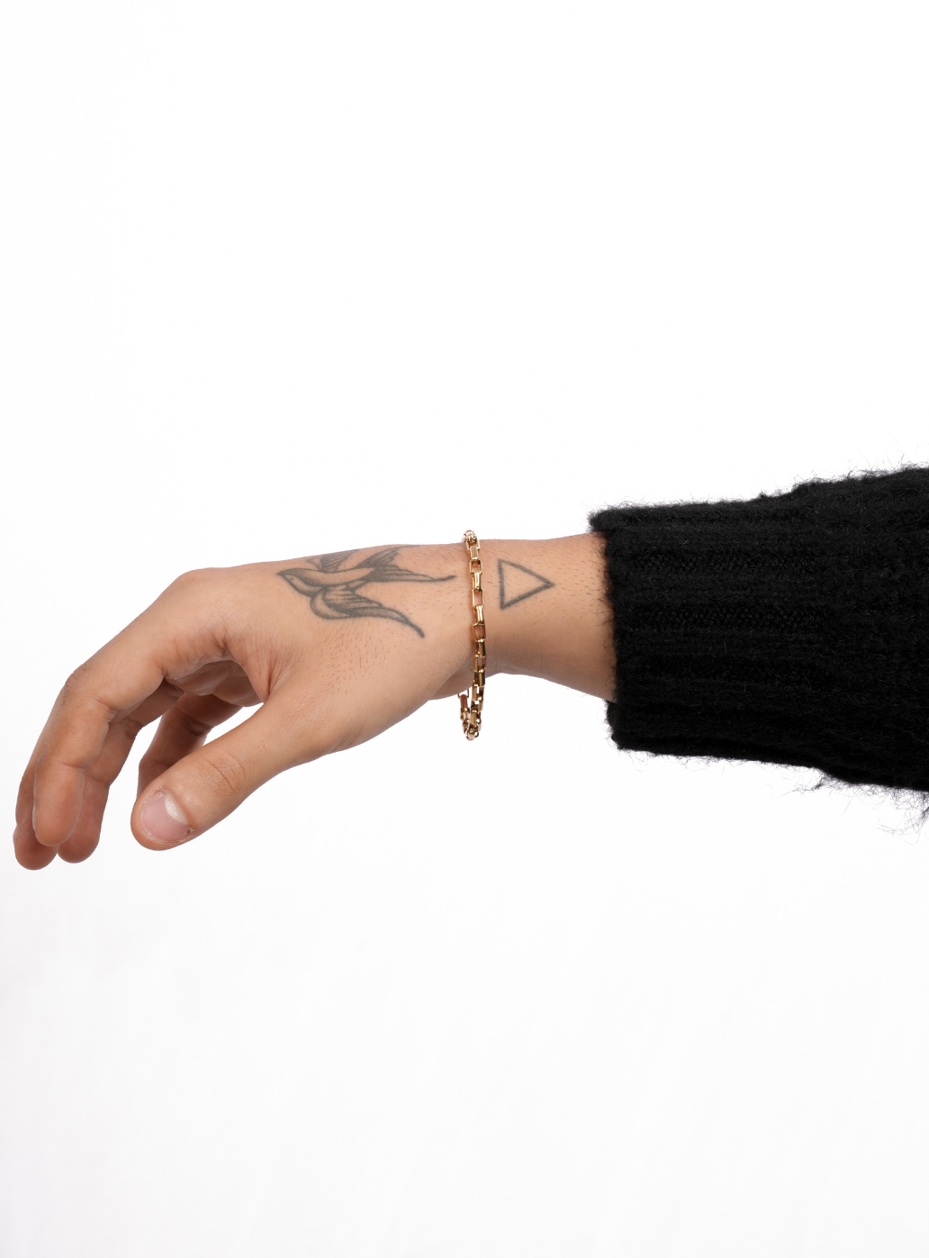 Bracciale a catena a blocchi (dorato)