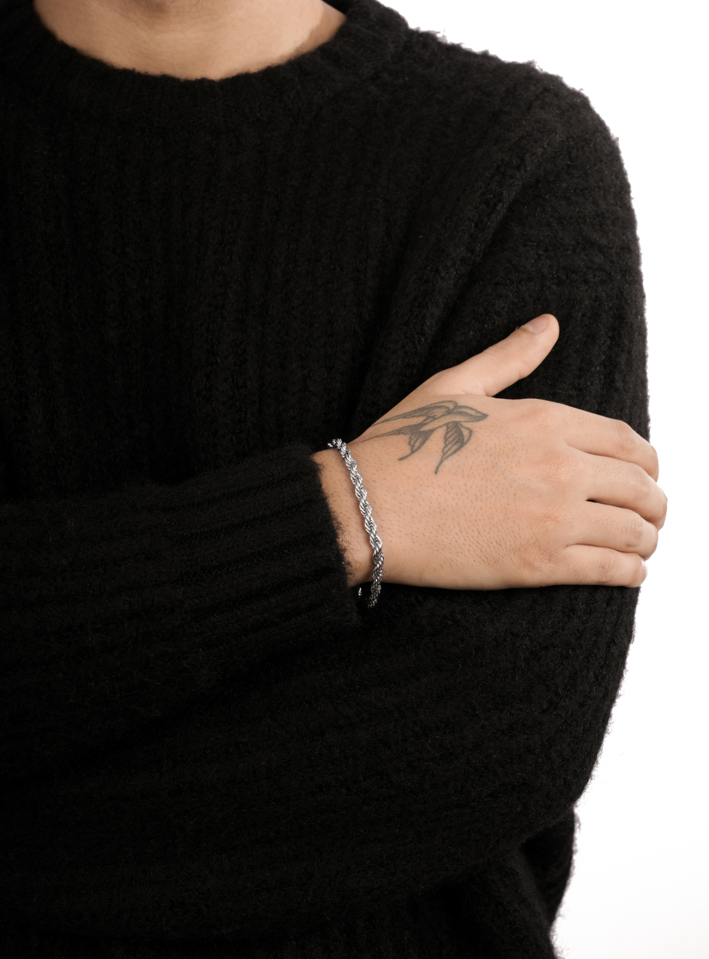 Bracciale con catena a corda da 5 mm