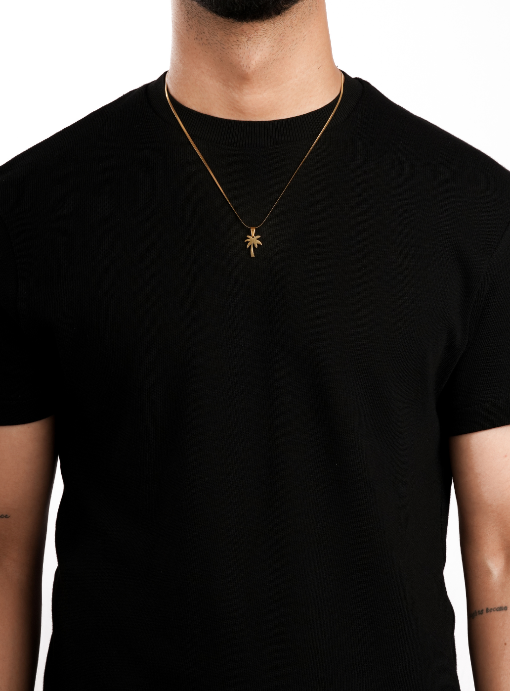 Ciondolo a forma di palma con catena (dorato)