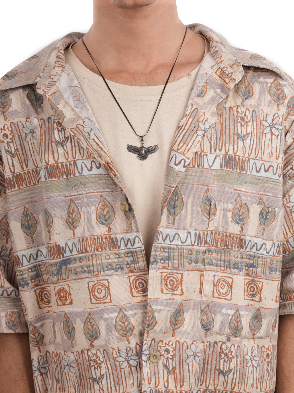 Ciondolo aquila nera con catena