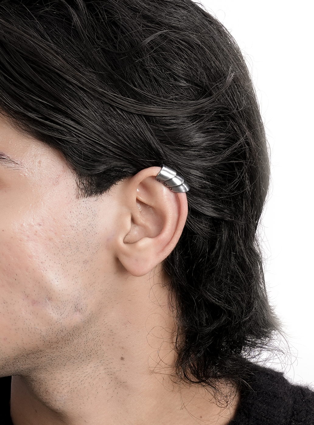 Bracciale croissant in argento 