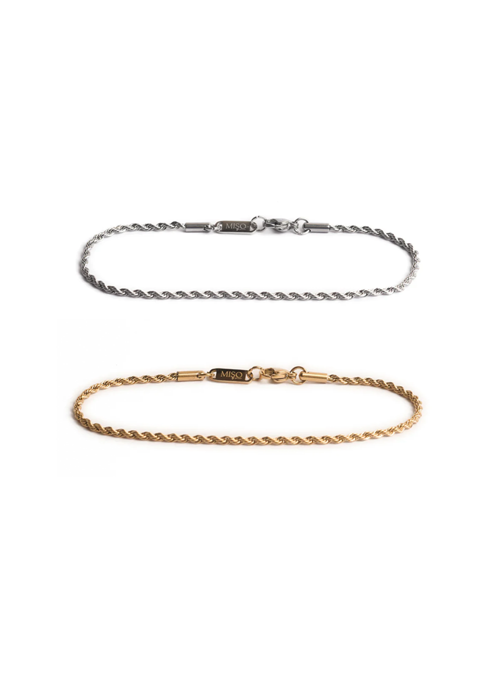 Braccialetto in corda combinato